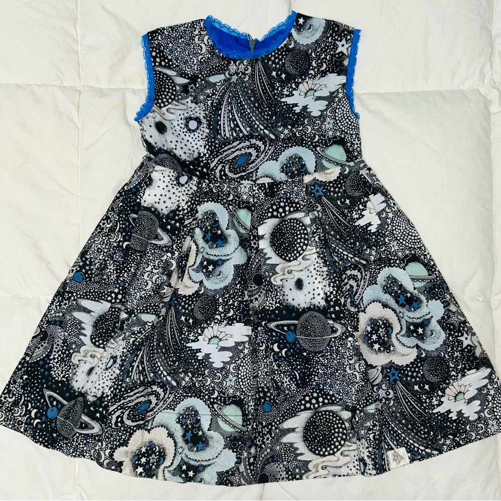 Bijou Sauvage beautiful celestial skies dress sz 5 EUC smoke free home